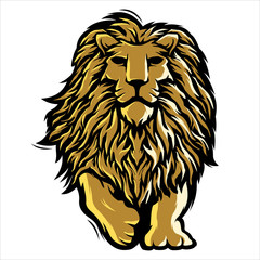 Obraz premium Mascot lion illustration logo 