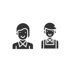 boy and girl icon vector illustration design