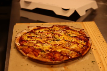 Pizza preparation,Italien restaurant,pizza dough,baking