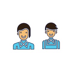 boy and girl icon vector illustration design