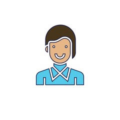 girl icon vector illustration design
