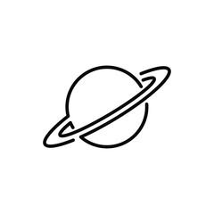 Planet thin icon in trendy flat style isolated on white background. Symbol for your web site design, logo, app, UI. Vector illustration, EPS
