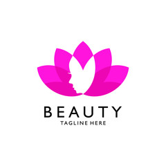 Beauty logo and elegant leaf design