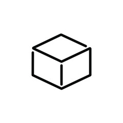 Box thin icon in trendy flat style isolated on white background. Symbol for your web site design, logo, app, UI. Vector illustration, EPS