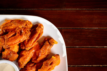 Spicy Chicken Wings and Veggies