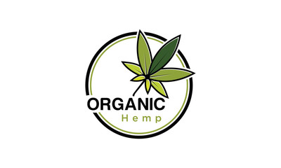 cbd hemp logo vector for your business