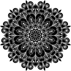 Flower Mandalas. Vintage decorative elements. Oriental pattern, vector illustration