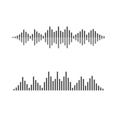 Sound wave logo vector icon