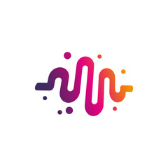 pulse logo icon vector isolated