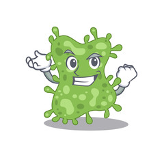 A dazzling salmonella enterica mascot design concept with happy face