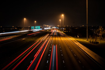 traffic in night