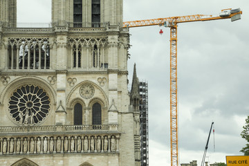 the cathedral Notre Dame, after the fire