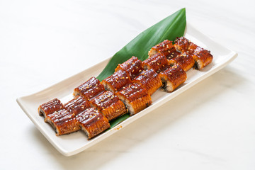 sliced grilled eel or grilled unagi with sauce