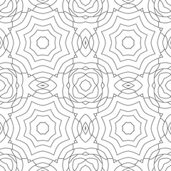 Beautiful card for decoration design. Abstract repeat background. Geometric modern ornament for coloring.