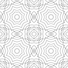Beautiful card for decoration design. Abstract repeat background. Geometric modern ornament for coloring.