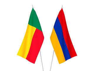 Benin and Armenia flags