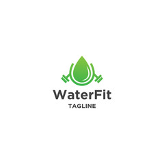 Water fitness logo concept - vector