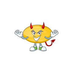 A picture of devil oil capsule cartoon character design