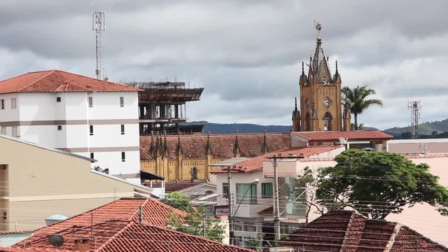 View of the city of Campos Gerais in Minas Gerais Brazil.