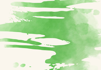 Abstract watercolor brush element on white background.