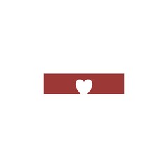 rectangular love icon 