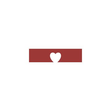 rectangular love icon 