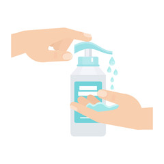 Antiseptic for disinfection. Hand hygiene. Hand washing with soap.