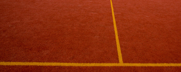 synthetic sports field for football, volleyball, tennis and leisure