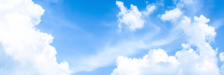 Obraz na płótnie Canvas Blue sky background with clouds. panorama.