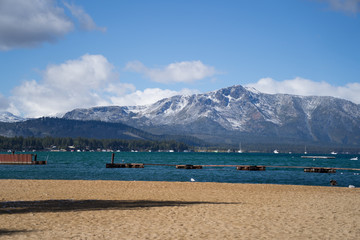 South Lake Tahoe lake in the mountains