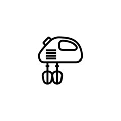 Mixer vector icon in linear, outline icon isolated on white background