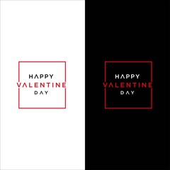 Happy Valentines Day with square shape. greeting Valentines Day Vector illustration. Calligraphic design for print cards, banner