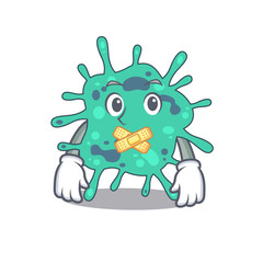 shigella boydii cartoon character style with mysterious silent gesture