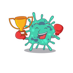 An elegant boxing winner of shigella boydii mascot design style
