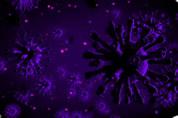 Medical 3D illustration of coronavirus or 2019-ncov, epidemia idea