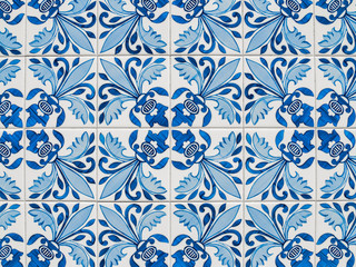 vintage portuguese tiles in Oporto, Portugal