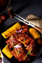 Rustic spare ribs from the oven