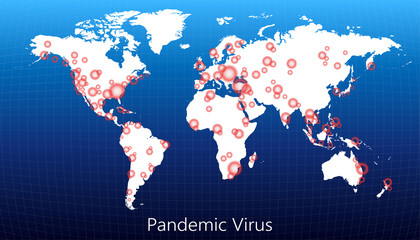 virus global outbreak pandemic disease.Graphic vector