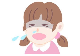  くしゃみをする女の子