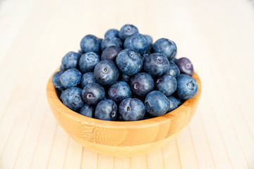 Singapore, Blueberry, Berries, Bowl, Wooden, Background.