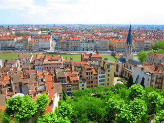 Fototapeta premium Lyon panorama