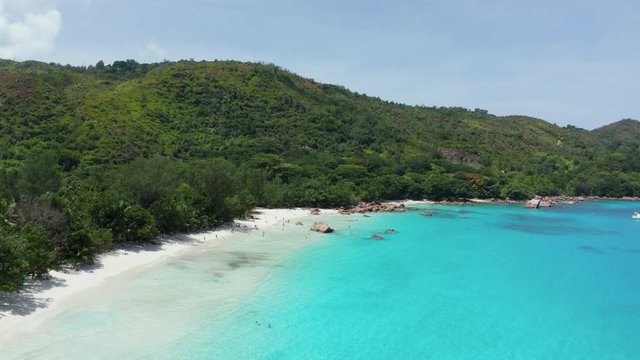 Beach Anse Lazio, Praslin Island, Seychelles (authorized flight)