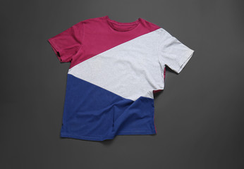 Stylish t-shirt on dark background
