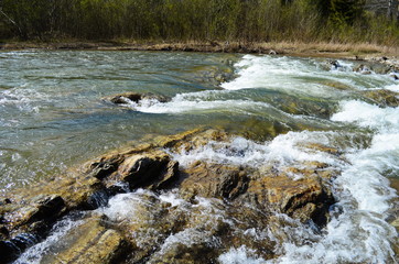 fast mountain river in the Carpathians