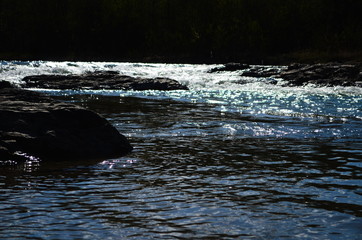 fast mountain river in the Carpathians