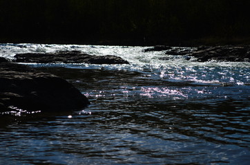 Obraz premium fast mountain river in the Carpathians