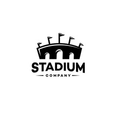 stadium venue arena vector logo Illustration icon element , festival party icon - obrazy, fototapety, plakaty