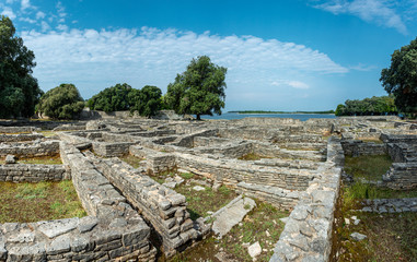 Ruins of ancient Roman villa in Brijuni (also known as Brioni) National Park (island in Adriatic...