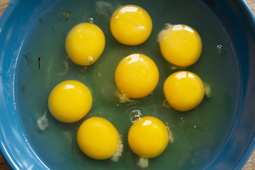 yolks and egg whites