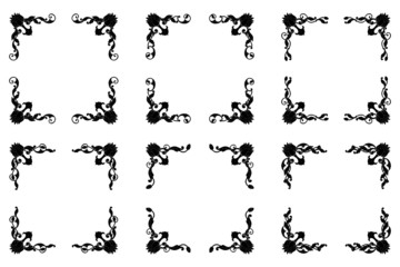 Classic Vitage Wedding Vector Ornaments frames Separator elements for Classic Vintage Wedding Invitation Hand Drawn Doodle